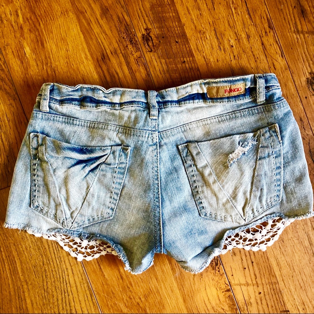 Lace cut off distressed shorts 💙 5 - Picture 2 of 6